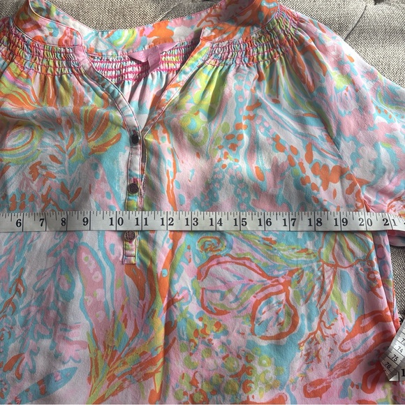 Lilly Pulitzer Elsa Top in Scuba to Cuba XLarge  Silk - Picture 4 of 6